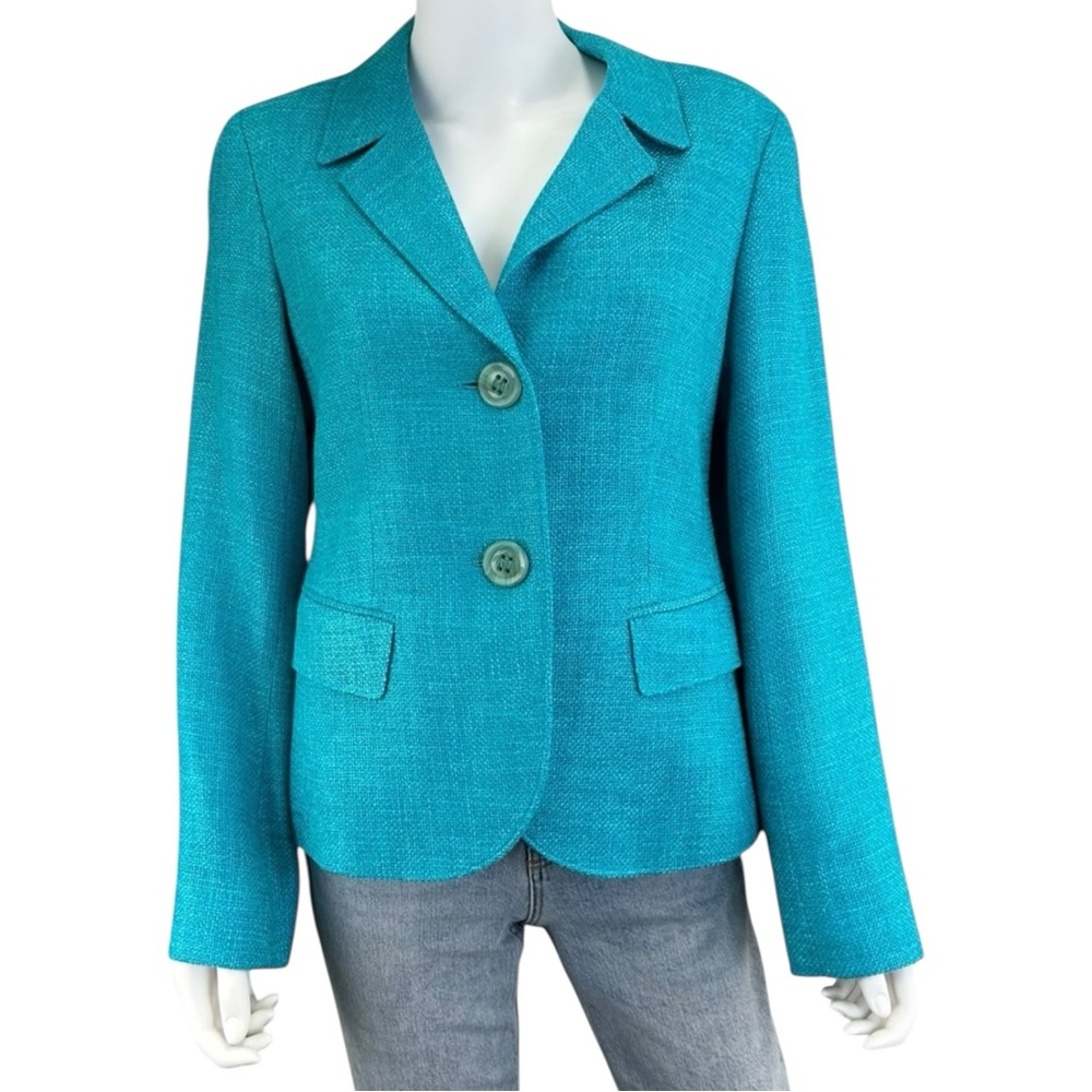 LAFAYETTE 148 NEW YORK Aqua Blazer Size 6 N0613